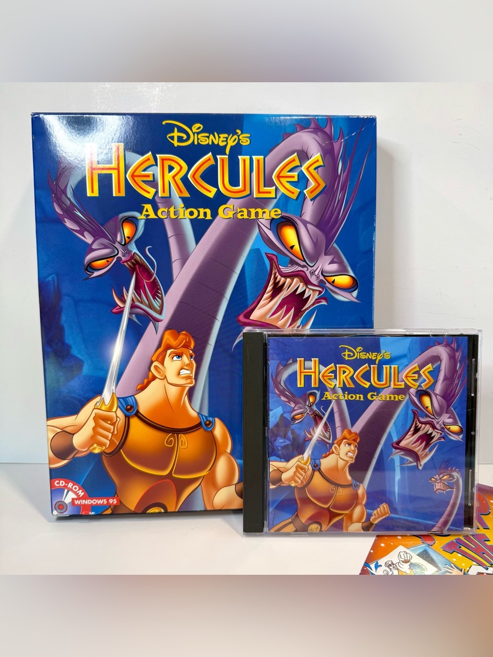 Disney-Hercules Action Game-CD-ROM-Windows 95-Computer-In Box-Vintage 1997-EUC